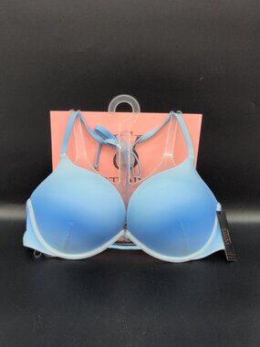 Victoria Secret Swim Bombshell Add 2 Cups Push Up Bikini Top 38C Blue Ombre